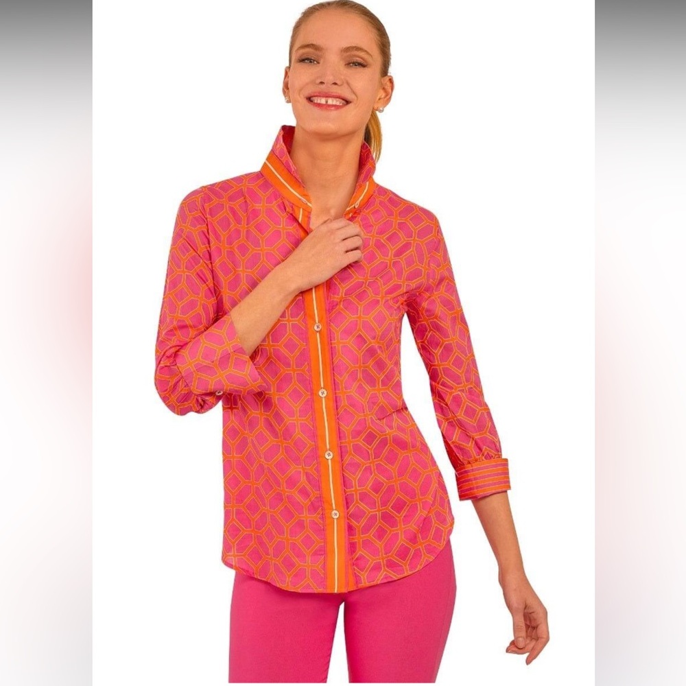 Gretchen Scott blouse
Cotton Boyfriend Shirt - Lucy In The Sky With Diamonds